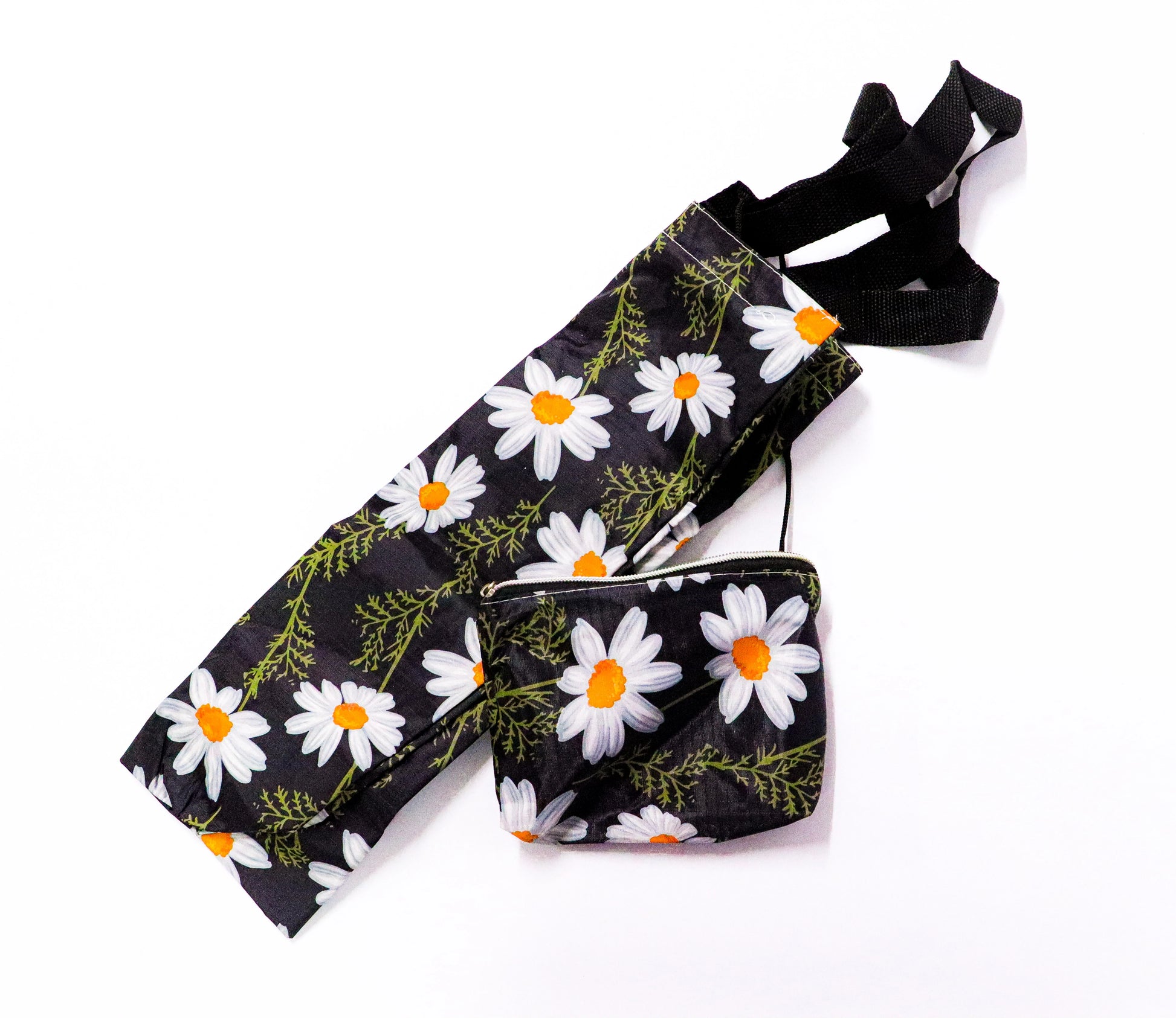 Bolsa plegable margarita negro