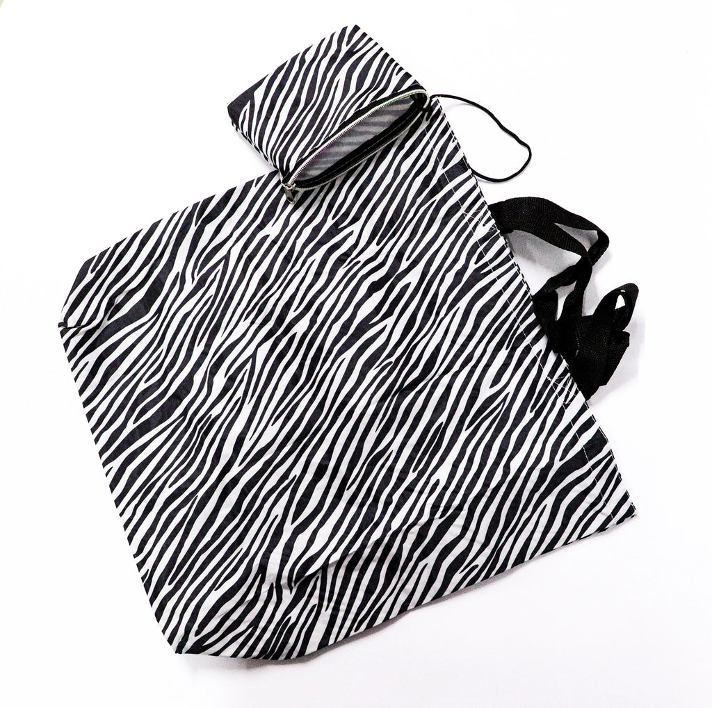 Bolsa plegable cebra
