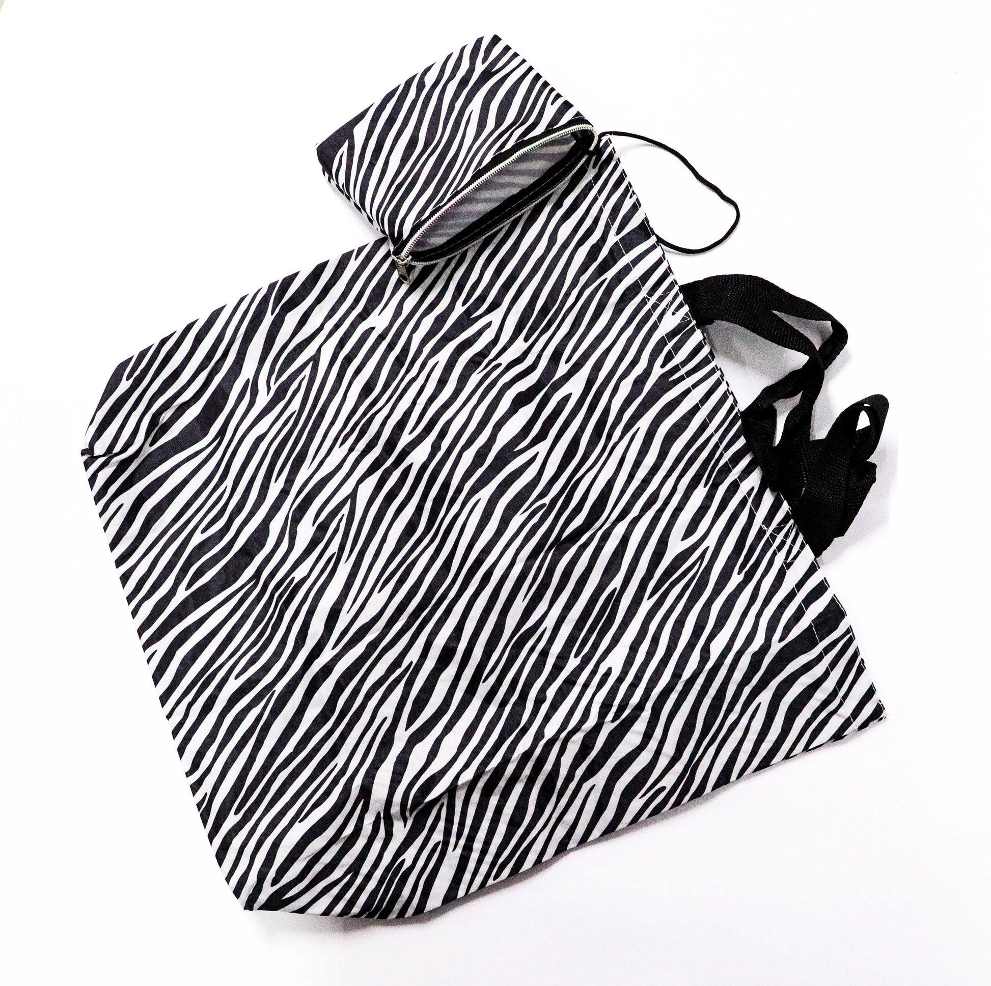 Bolsa plegable cebra