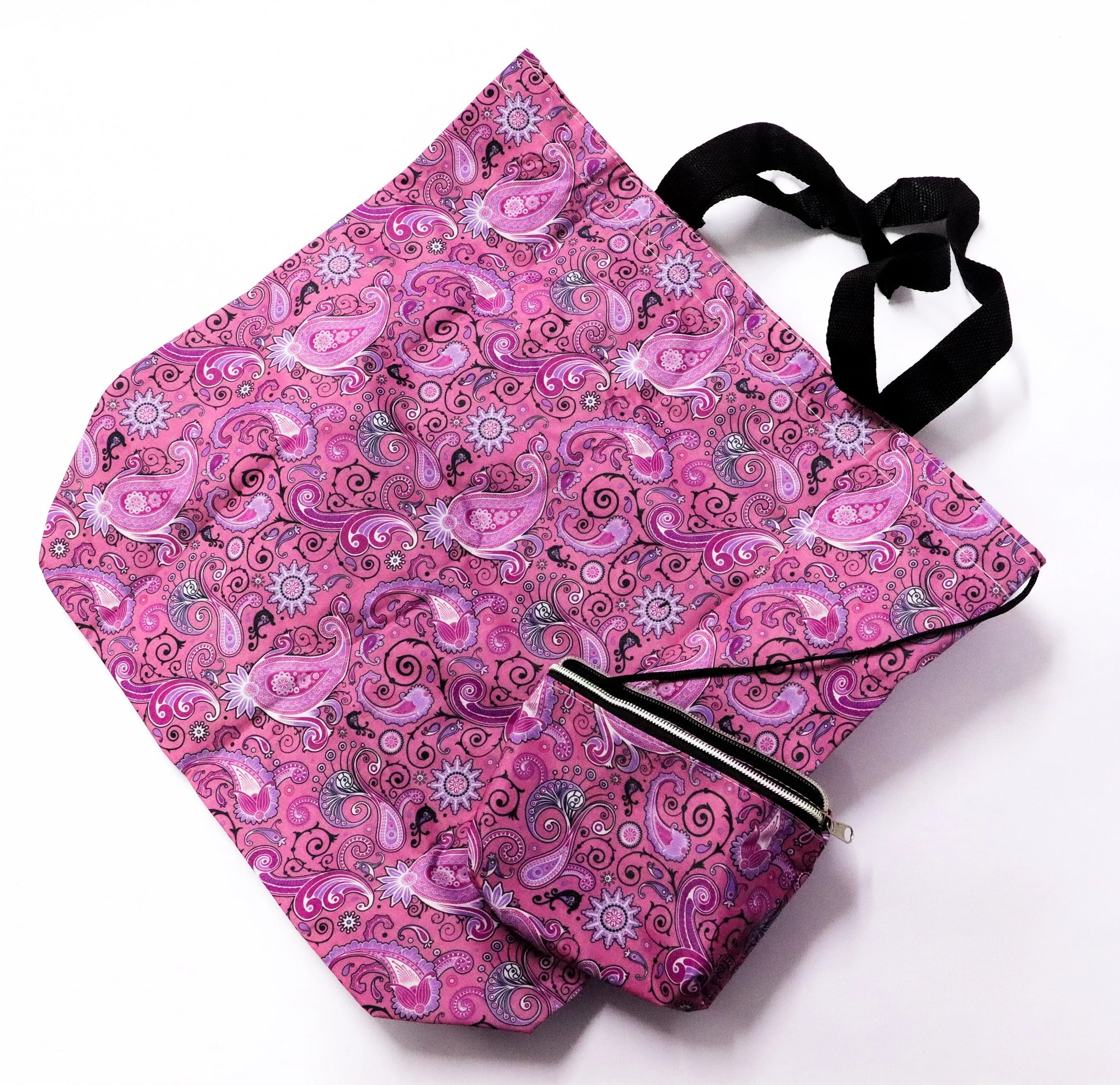 Bolsa plegable formas rosada