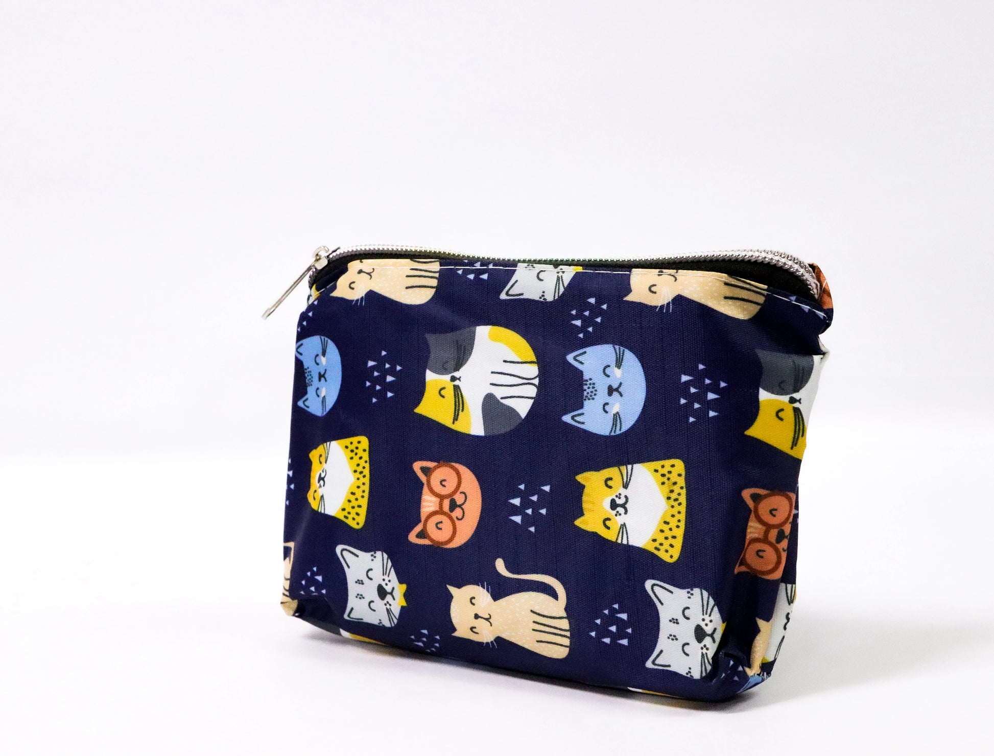 Bolsa plegable gatos azul marino