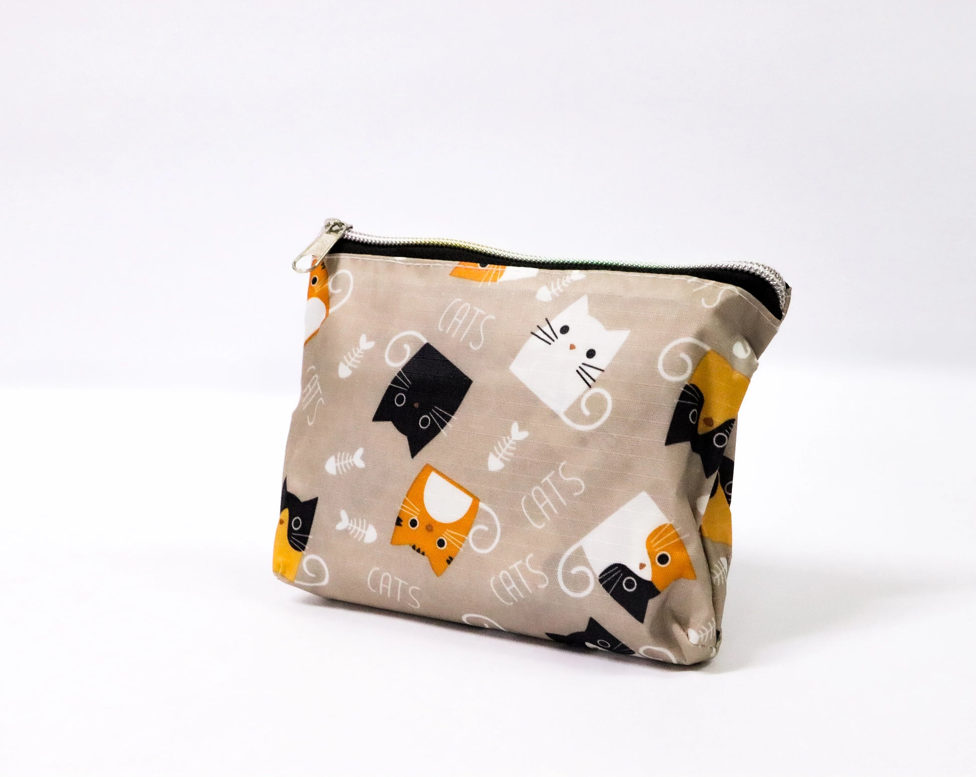 Bolsa plegable gatos beige