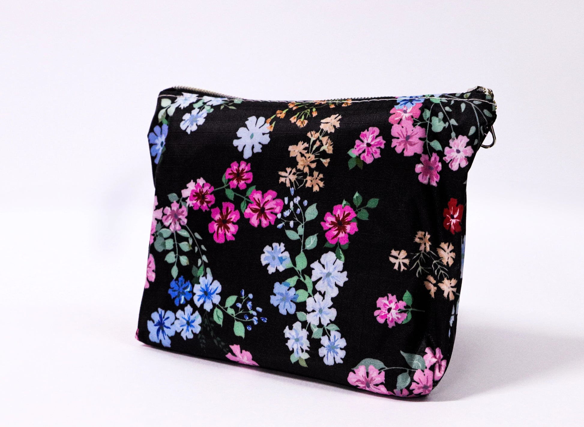 Bolsa plegable flores negro