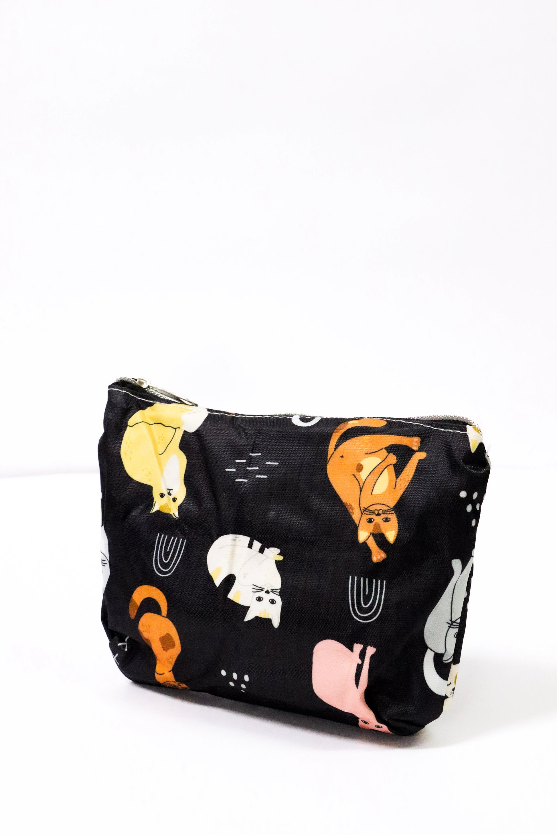 Bolsa plegable gatos negro