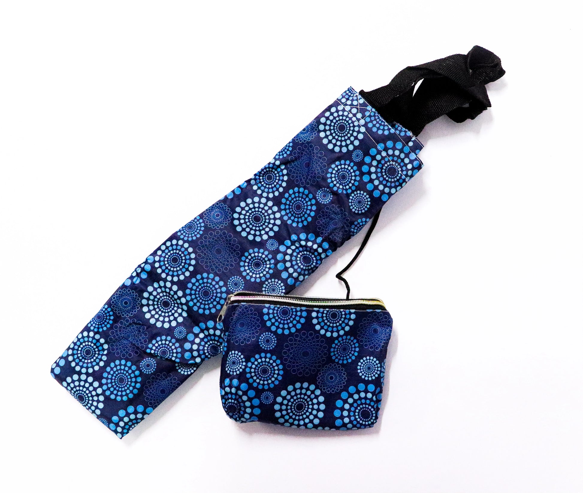 Bolsa plegable geométrico azul marino