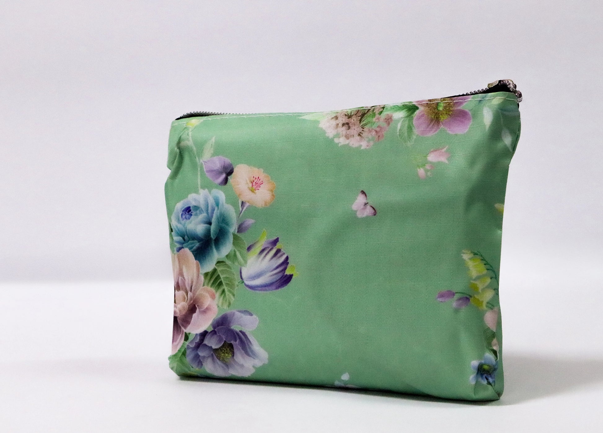 Bolsa plegable verde floral