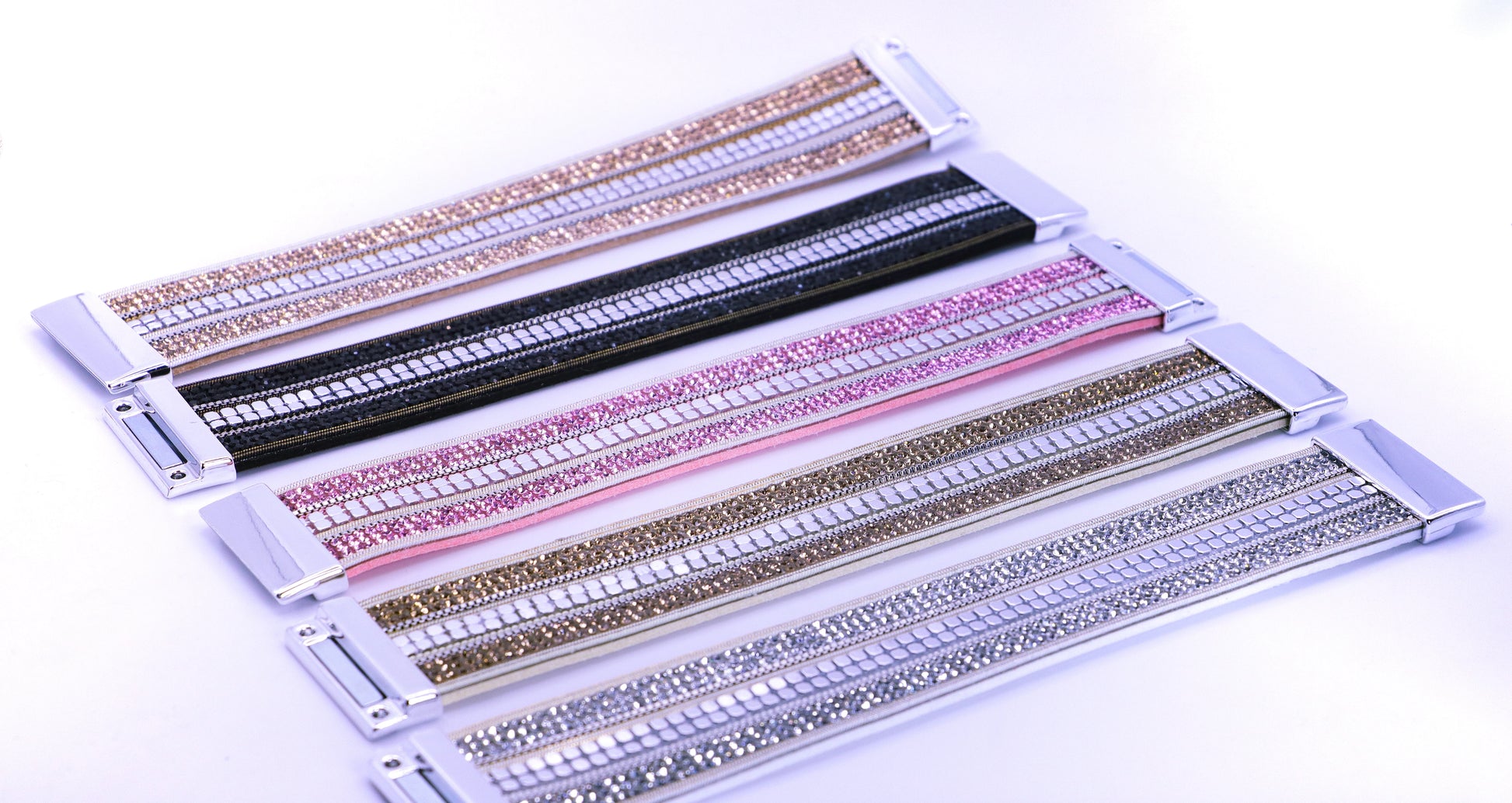 Pulsera línea plateada